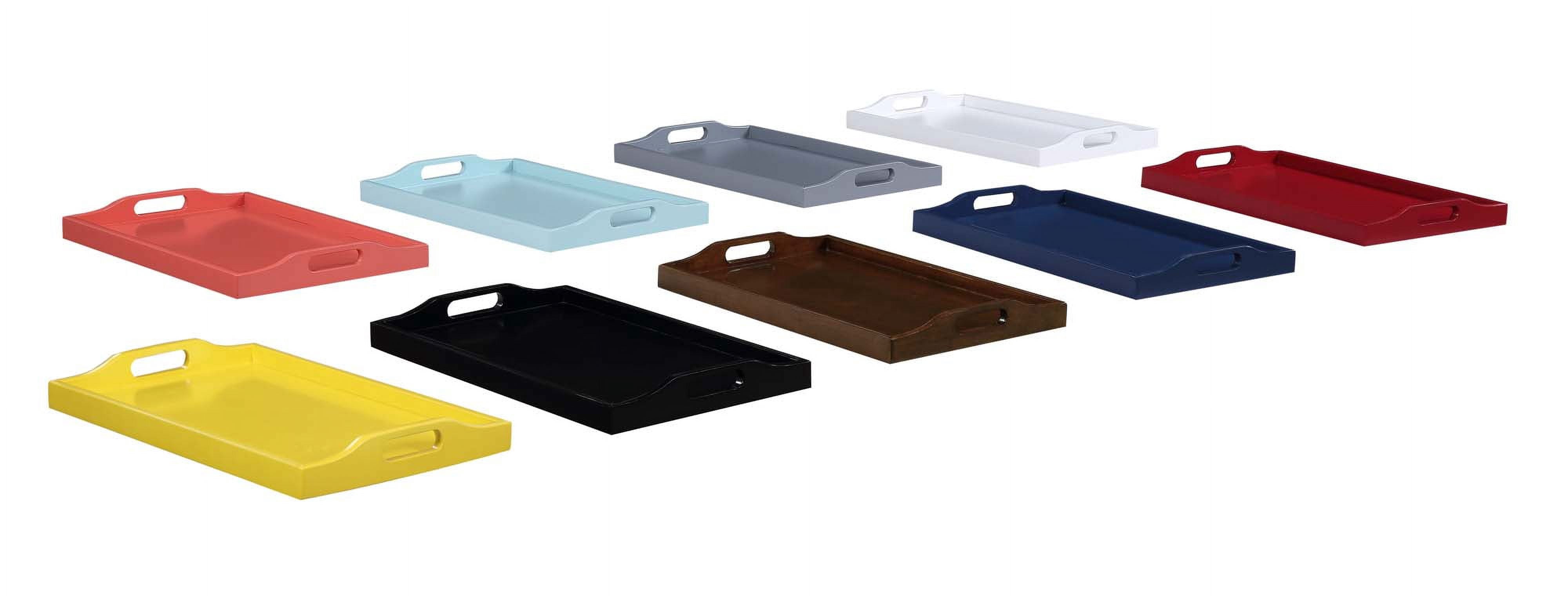 Convenience Concepts Designs2Go Serving Tray in Black Wood Finish