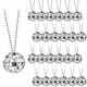 thumbnail image 1 of 36 Piezas Collares de Disfraz de Bola de Discoteca con Espejo Collares de Fiesta Disco de los Años 70 Collares de Bola de Discoteca de Plata de 1,18 Pulgadas, 1 of 7