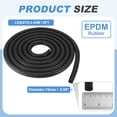 thumbnail image 2 of Uxcell 8Ft Black Foam Backer Rod, 15mm(19/32") Diameter EPDM Rubber Weather Seal Strip Concrete Expansion Joint Filler for Sealing Gaps Joints Crack Filling DIY Gasket, 2 of 6