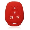 thumbnail image 1 of Dobrev Black Silicone 4 Buttons Smart Key Case Cover Bag Fob Holder for Toyota RAV4 Corolla Camry Venza Avalon Replacement Key Fob HYQ12BDM (red), 1 of 5