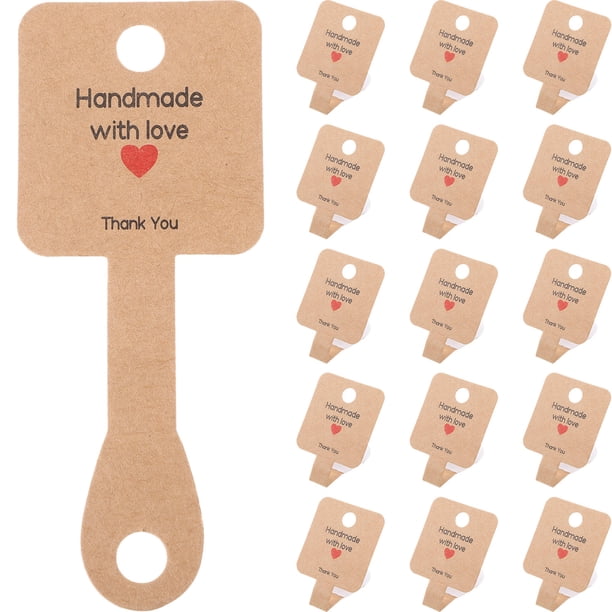 unbranded 100Ud Tarjetas Para Exhibir Pulseras Y Collares Con Agujero Para Colgar De Papel Kraft Multicolor