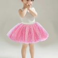 thumbnail image 3 of Girls Layered Sequins Tutu Skirt Princess Ballets Dance Dress Halloween Cosplay Costume for Kids Little Girls 0-8 Years Purple M, 3 of 4