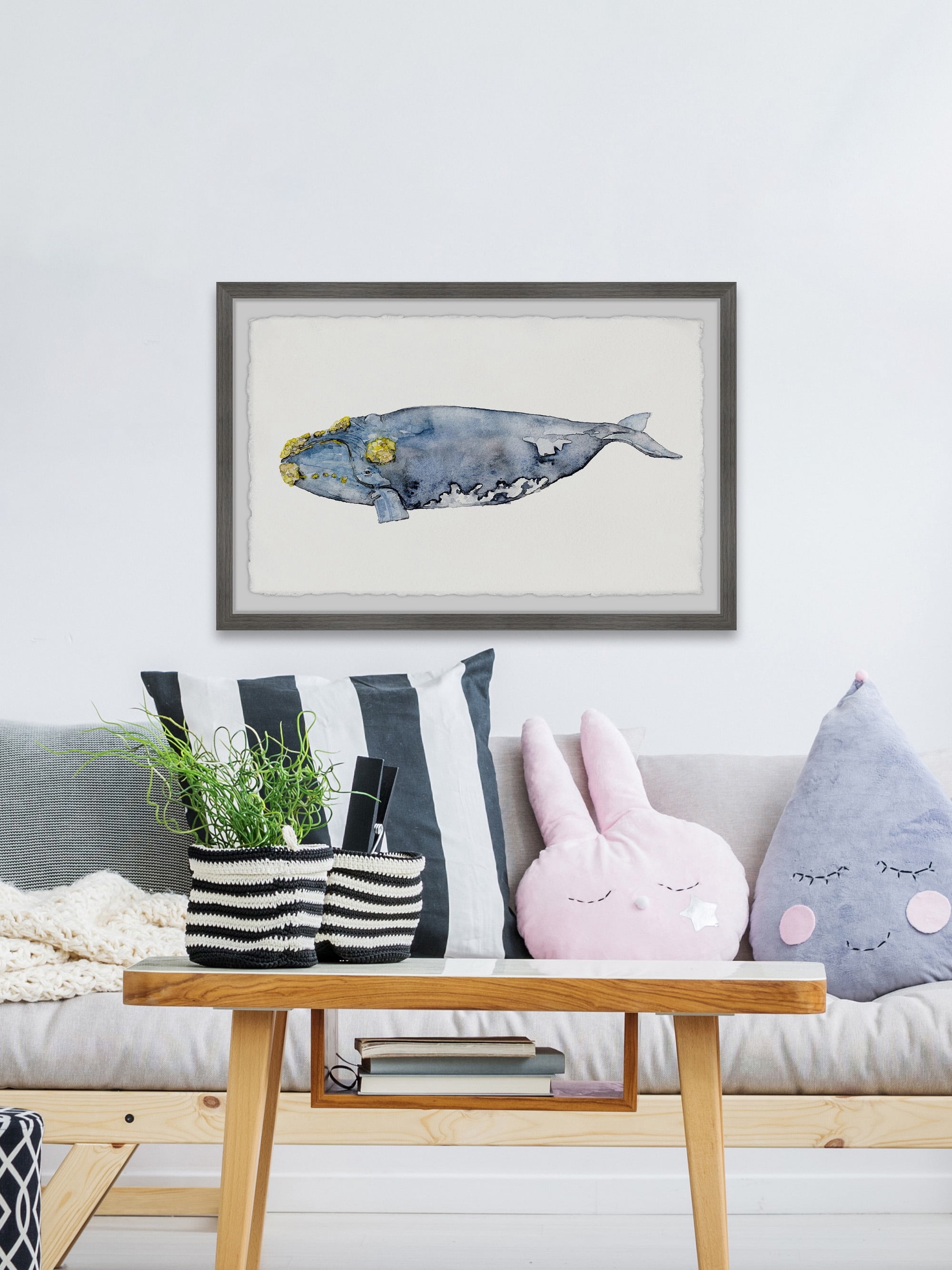 Marmont Hill Mossed Whale by Rachel Byler Framed Wall Art