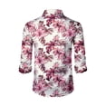 thumbnail image 3 of LTTVQM Hawaiian Shirt for Men Casual Long Sleeve Button Down Shirts Holiday Collared Tee Summer Fashion Clothing Navy L, 3 of 4