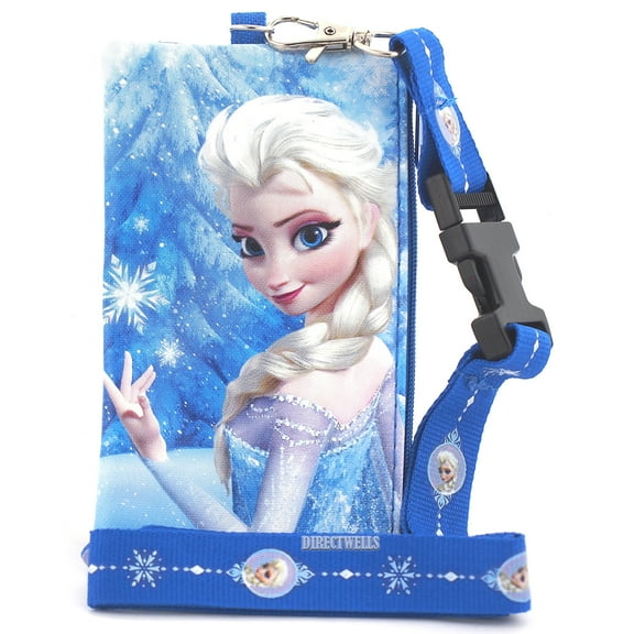 Disney Frozen Elsa Blue Lanyard with Detachable Coin Purse