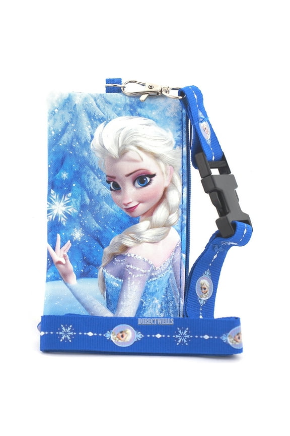 Frozen Elsa Blue Lanyard with Detachable Coin Purse
