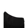 thumbnail image 6 of Blotona Womens Ruffle Mini Skirt Sexy High Waist Solid Color Criss Cross Tie Up A-Line 90s E-Girl Goth Summer Black Short Dress, 6 of 9