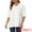 White, variant on DARING DIVA Women's Casual Button Down Tunic Tops with Ruffle Cuffs XS White