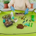 thumbnail image 4 of Mini herramientas de jardinería de 9 piezas, tapete para macetas, herramientas de jardinería de plantas suculentas, para aficionados al jardín DIY, plantar flores bonsái, 4 of 5