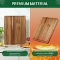 thumbnail image 6 of Acacia Wood Cutting Board – 20x15 Inch Large Chopping & Butcher Block with Juice Grooves, Handle, Charcuterie Tray for Meat, Fruit & Cheese, 6 of 9