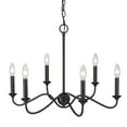 thumbnail image 3 of Tanner Traditional Black 6 Light Chandelier, 3 of 5
