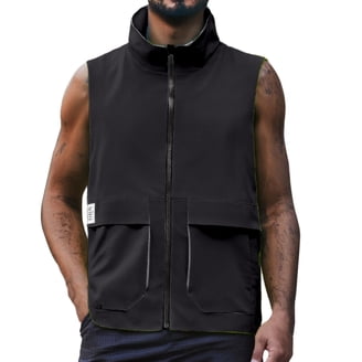 Vcansion Men's Quilted Stand Collar Vest - Lightweight Down Alternative Padded Jacket, Windproof