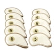 thumbnail image 3 of 10 Pieces Golf Iron Headcover Set Golf Club Head Cover Anti Scratch Golf Cue Protector with Number Tag Sticky Waterproof Golfer Equipment White, 3 of 8