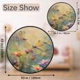 thumbnail image 2 of CURLYOOT Round Rug 3ft Spring Dragonfly Wtaercolor Area Rug, Washable Circle Mat Non Slip Floor Carpet Mat, Soft Indoor Rugs for Entryway Living Room Dining Room Bedroom, 2 of 7