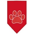 thumbnail image 6 of Pet and Dog Bandana Screen Printed, "Red Swiss Dot Paw", 6 of 10