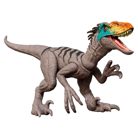Jurassic World Frenzy Pack Velociraptor Dinosaur Figure, Authentic Toy, Digital Play
