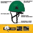 thumbnail image 2 of Casco de seguridad DEWALT DPG22 Green Type II Class E Ratcheting, 2 of 6