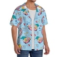 thumbnail image 2 of Yiaed Gnome Pool Party Print Mens Casual Wrinkle Free Shirts Short Sleeve Button Down Summer Stretch Dress Shirt-3X-Large, 2 of 5