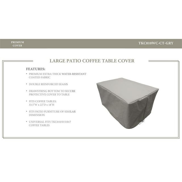 Belle/Monterey Rectangle Coffee Table Protective Cover in Grey