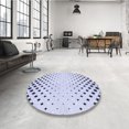 thumbnail image 4 of Ahgly Company Machine Washable Indoor Square Transitional Lavender Blue Area Rugs, 4' Square, 4 of 7