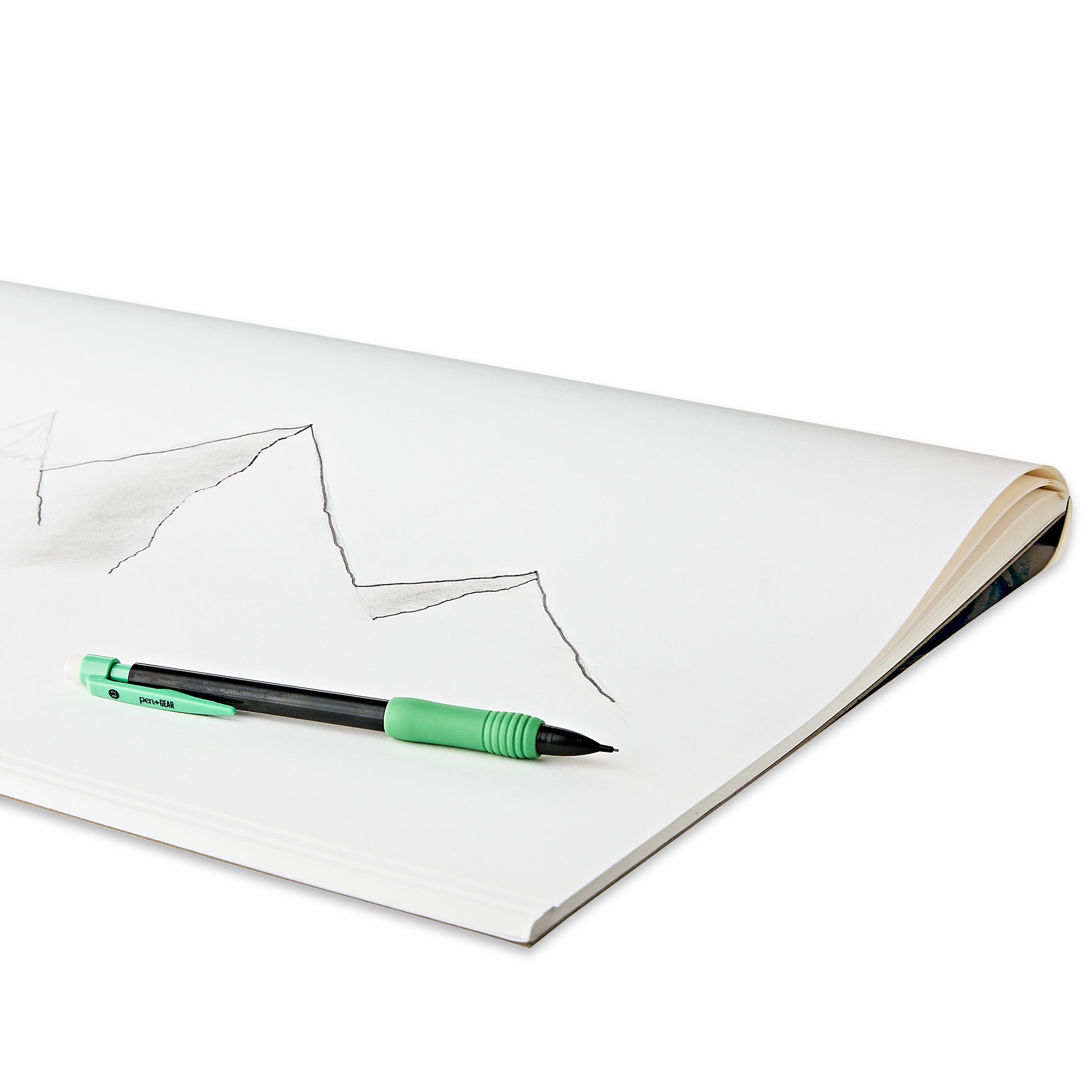 Pen+Gear Medium Weight Sketch Pad, White,18" x 12", 50 Acid Free Sheets