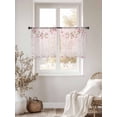 thumbnail image 2 of Cherry Blossom Sheer Curtains 54 Inch Length 2 Panels Set, Spring Farmhouse Botanical Flowers Voile Window Treatment Rod Pocket Short Kitchen Curtains Drapes for Bedroom 52"x54"x2, 2 of 7