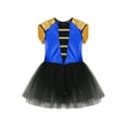 thumbnail image 3 of Zaldita Halloween Circus Ringmaster Costumes Girls Open Back Short Tulle Tutu Dress Leotard for Royal Blue 12, 3 of 5