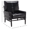thumbnail image 5 of SAFAVIEH Oslo Modern Style Mid Century Tufted Arm Chairs, Black (34.7 in. W x 32.1 in. D x 37.1 in. H), 5 of 14