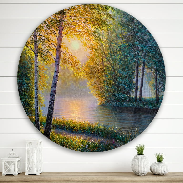 【特価セール】スカル ロック アートパネル 57cm × 57cm Lサイズ 日 Free Shipping! Designart Green Glossy Contemporary Lake House