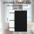 thumbnail image 3 of Homieway 6 Pack Kitchen Towels, 100% Cotton Dish Cloths, 15x25 Inch Ultra Soft Tea Towels, Super Absorbent Terry Dish Towels Rags for Kitchen, Black, 3 of 8