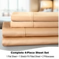 thumbnail image 5 of BedTite 300 Thread Count Cotton 4-Piece Queen Sheet Set - Taupe, 5 of 7