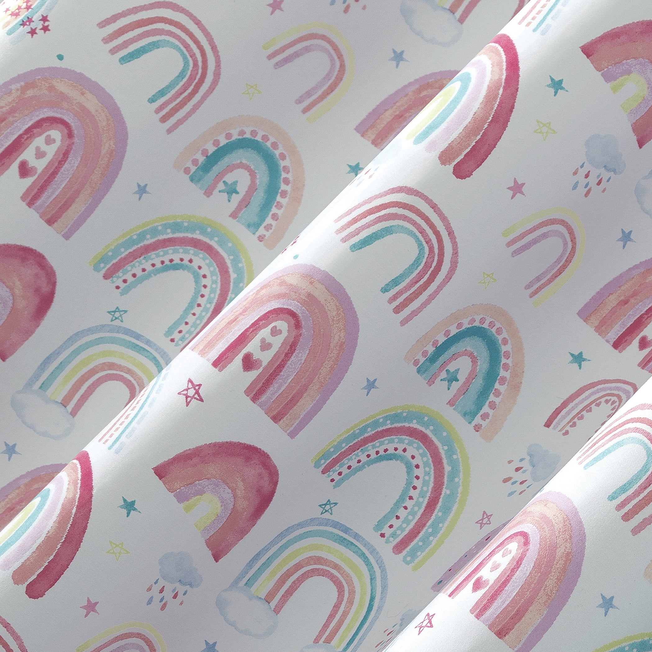 Sun Zero Rainbows Print 100% Blackout Grommet Single Curtain Panel In Multi,40" X 63"