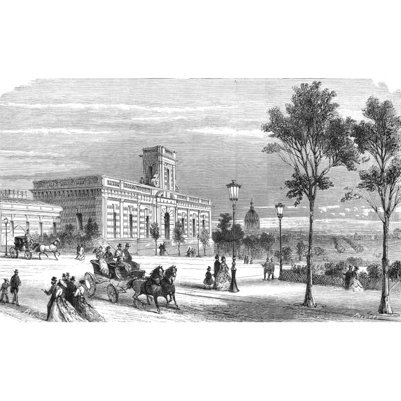 Paris: Trocadero, 1869. /Nthe Depot Des Phares (Lighthouse Depot) At Place Du Trocadero. Wood Engraving, French, 1869. Poster Print by  (18 x 24)