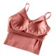 thumbnail image 5 of Camisola de manga corta para mujer con almohadilla para el pecho, sin aros de acero, ropa interior para yoga, pijamas deportivos, pijamas para mujer, 5 of 5