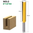 thumbnail image 4 of Paquete de 3 enrutador de descarga de 8mm, enrutador de carburo Extra largo, enrutador de carpintería, cuchillas de cuchillo para carpintería, 50mm, 63mm, 76mm Vhermosa Buros, 4 of 5