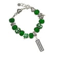 thumbnail image 2 of Delight Jewelry Silvertone Fearless - Green Irish Luck Bead Charm Bracelet, 7.5", 2 of 4