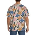thumbnail image 5 of Wukai Lilies Flowers Men's Casual Short-Sleeve Button Down Shirt - Lightweight Summer Dress Shirt for Daily Wear-Large, 5 of 7
