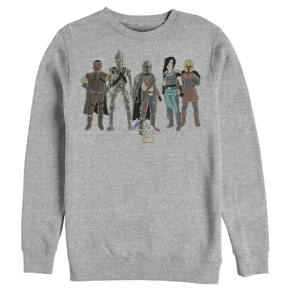 Men's Star Wars: The Mandalorian Farewell on Nevarro  Sweatshirt Athletic Heather Large