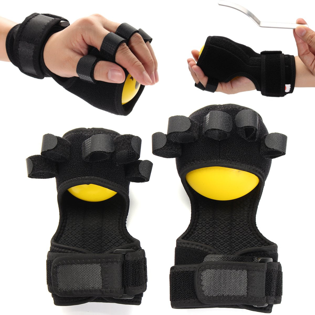 AntiSpasticity Ball Finger Splint, 2 in 1 Finger Device Training