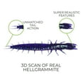 thumbnail image 4 of Tackle HD 15-Pack Ned-Mite Fishing Bait, 3D Scanned 3.5" Hellgrammite Ned Rig Fish Bait, Soft Plastic Fishing Lures for Freshwater Catfish, Trout, Crappie, or Bass Fishing, Junebug, 4 of 5