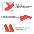 thumbnail image 4 of Single Prong Sectioning Clip, 6pcs Plastic Crocodile Hair Clip Anti-slip Single Prong Hairdressing Hair Section Claw Clasps Barrette Hair Accessories for Beauty and Home use (Red), 4 of 5