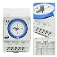 thumbnail image 4 of Weekly Microcomputer Mechanical Timer Switch, 250VAC Programmable Time Switch, For Electric Equipment Lights, 4 of 8