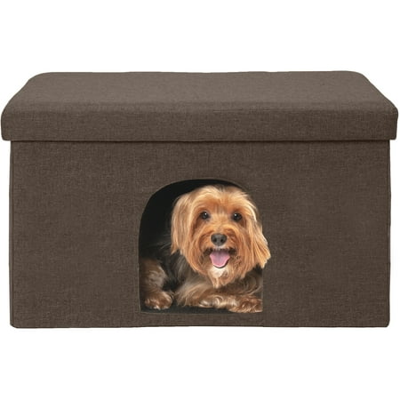 UPC: 0842229113945 | FurHaven Pet Products Large Pet House Ottomon for Dogs & Cats – Coconut Brown
