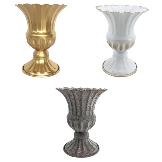 GUOOL 3pcs Retro Metal Iron Flowerpot Dried Flower Vase Flower Arrangement