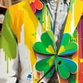 thumbnail image 5 of Handshe Men's Casual Jacket with St. Patrick's Print, Long Sleeve, Lapel Collar and Double Button Closure for Daily Use and Holiday Events, 5 of 5