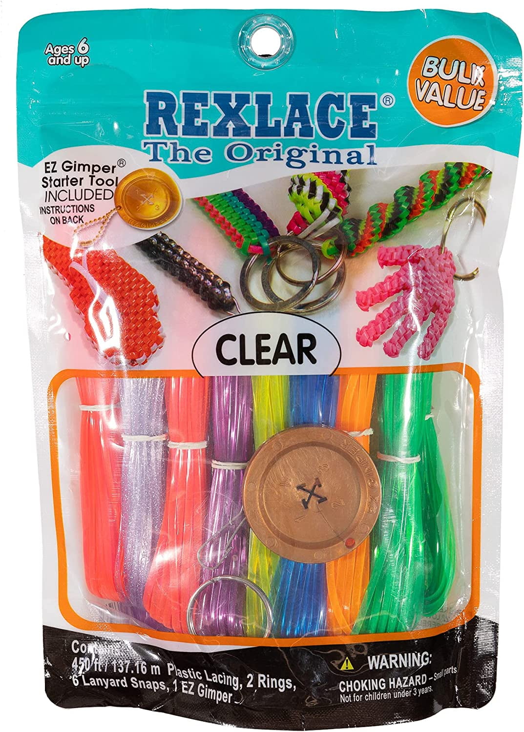 Pepperell Rexlace Cord 450 FT 2 Rings 6 lanyard Snaps EZ Gimper Beading line Kit