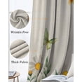 thumbnail image 3 of Flower Rabbit Blackout Curtains for Bedroom Living Room Darkening Curtains 63 Inches Long Butterfly Daisy Botanical Plant Green Window Curtain 2 Panels Set Window Treatment Grommet Drapes 42"x63", 3 of 9