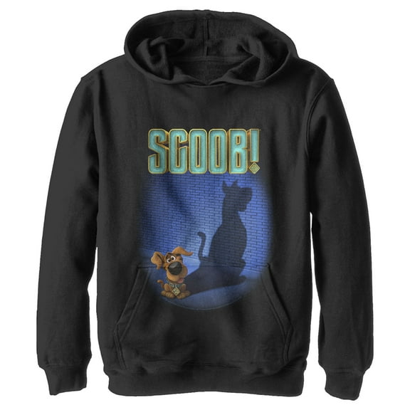 Boy's Scooby Doo Dog Shadow  Pull Over Hoodie Black Small