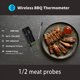 thumbnail image 2 of 3X Termómetro Inalámbrico para Alimentos y Carne, Termómetro Digital Inteligente para Barbacoa con Bluetooth para Cocina, Horno, Parrilla con 6 Sondas, 2 of 5