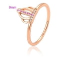 thumbnail image 2 of Fino Anillo Swarovski Corona Princess Queen Oro Rosa 14k Lam rosa Unitalla, 2 of 8